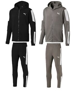 NEW MEN'S PUMA ENERGY BLASTER HOODIE JACKET & JOG PANTS TRACKSUITS BLACK GRAY | eBay