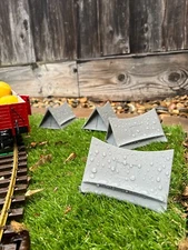 1/64 S Scale Camping Tent (Set of 2) For Model Train Diorama 