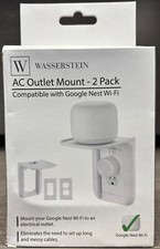 Wasserstein AC Outlet Mount for Google Nest Wi-Fi - 2 Pack White 