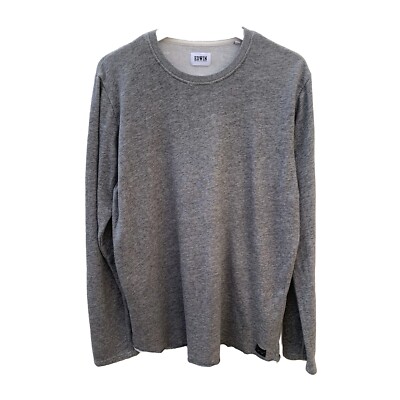 Edwin Men's Terry Sweatshirt Medium Gray 100% Cotton Made in Portugal #Z37