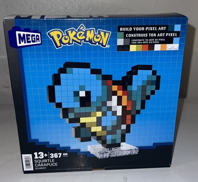 MEGA Pokémon Action Figure Building Set, Squirtle with 367 Pieces and Pixel (P)