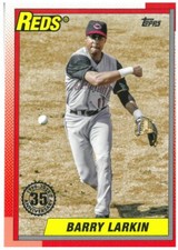 2025 Topps Series 1 Barry Larkin #T90-3 1990 Topps Insert Cincinnati Reds
