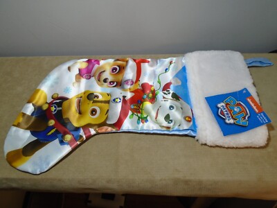 2017 NICKELODEON PAW PATROL 18  SATIN CHRISTMAS STOCKING (XML154) SPIN MASTER