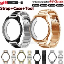 Metal Watch Band Strap Case For Samsung Galaxy Watch 6 40/44mm Classic 43/47mm