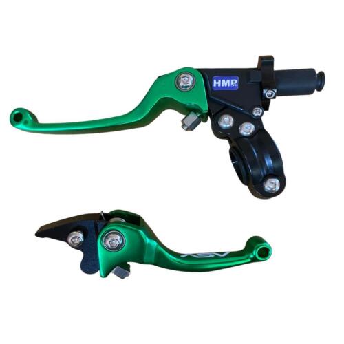HMParts Dirt Bike Pit Bike Performance Clutch And Brake Levers Set Typ1 Green - Picture 1 of 5