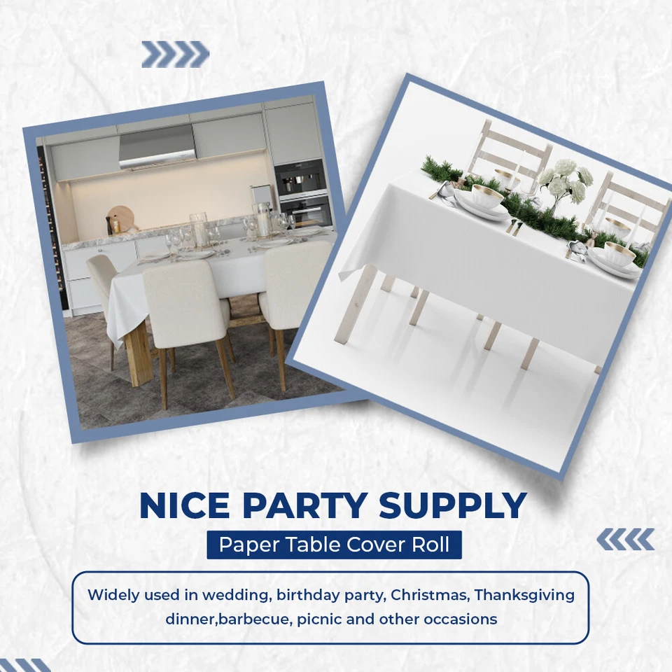 Papel de banquete cubierta de mesa para boda buffet cena fiesta 25M x 1,14M Foto 3 de 4