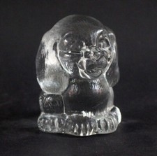 niedlicher Hund Skulptur Glas Kunst Figur Tier Figur Glaskunst