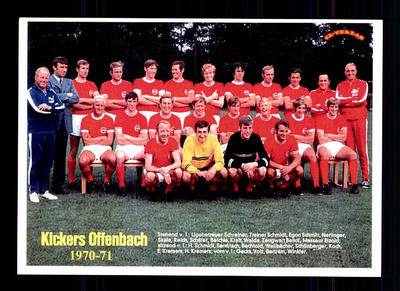 Kickers Offenbach Team Card 1970-71 Excellent