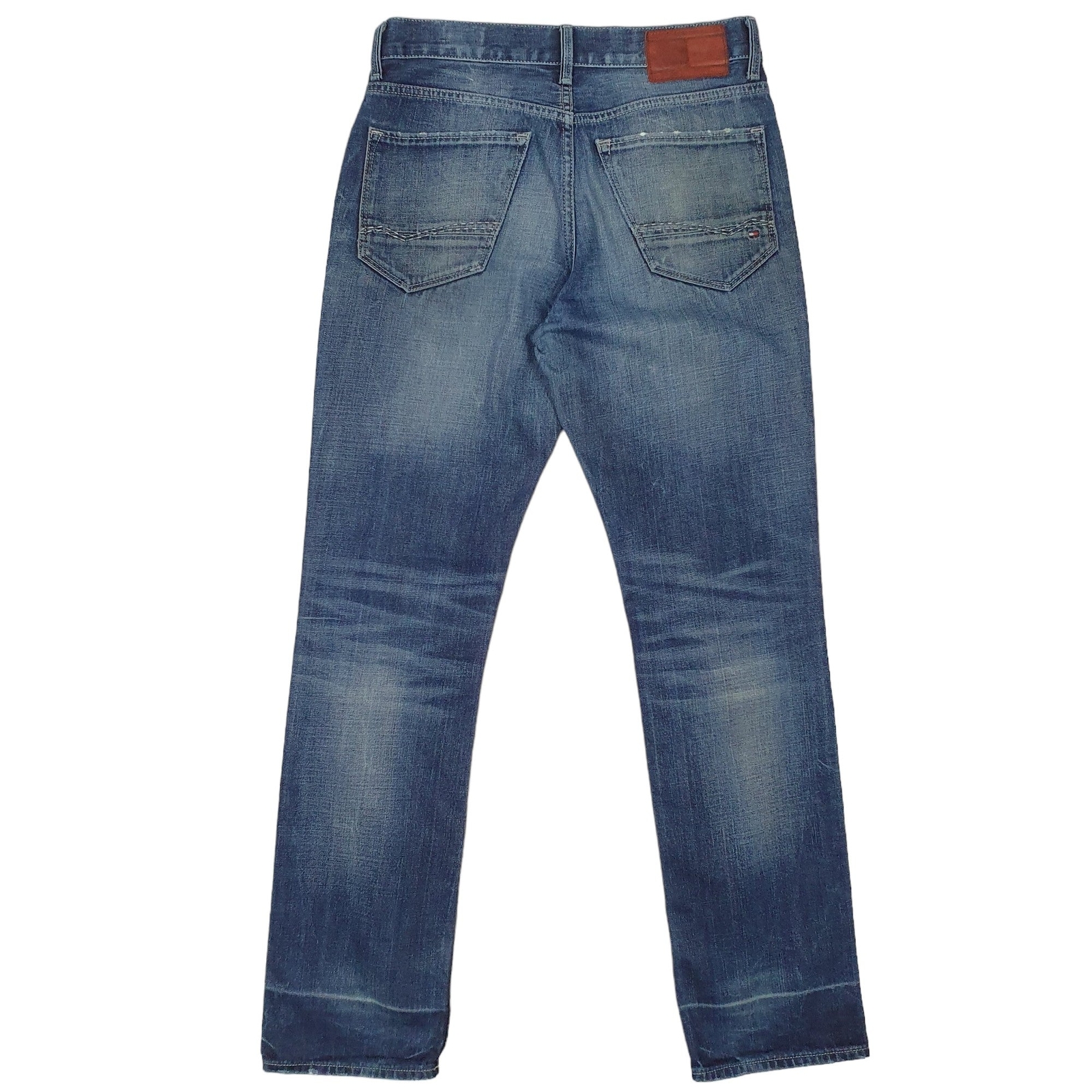 TOMMY HILFIGER  Jeans Straight Fit Blue Denim Trousers Mens Mercer W30 L33 image 3