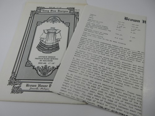 Brown House Dolls Easy Sew Designs Clothing Patterns - Full, Unused, Uncut - NEW - Picture 25 of 177