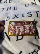 Package of Bacon Glass Christmas Tree Ornament