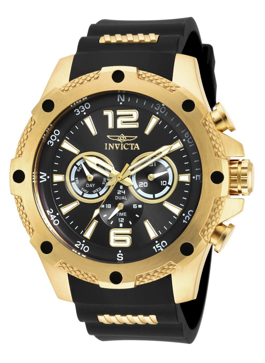 Invicta I-Force Axis Men's Watch - 50mm, Gold, Black 19658