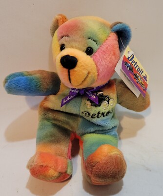 Detroit Michigan USA Regenbogen Beanie Bär von Symbolz 2002 The Motor City