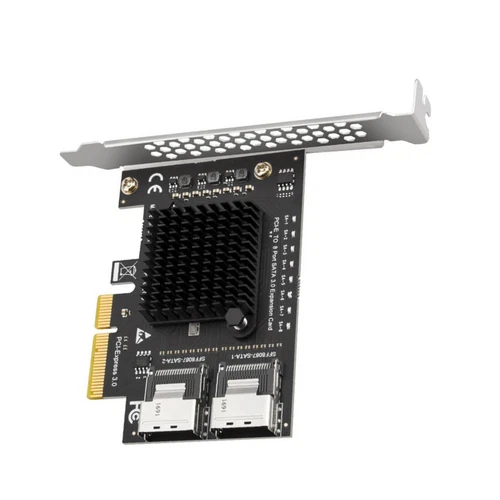 New ASMedia SFF-8087 Mini-SAS SATA 3.0 Expansion Card 8Ports HDD SSD Cable