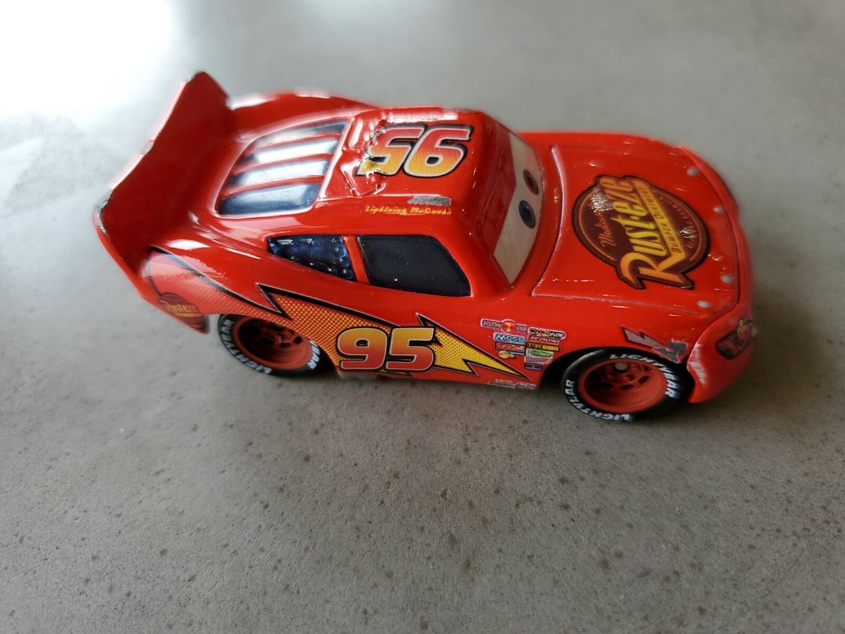 Disney Pixar Cars, Lightning McQueen Rust-Eze #95, No Box