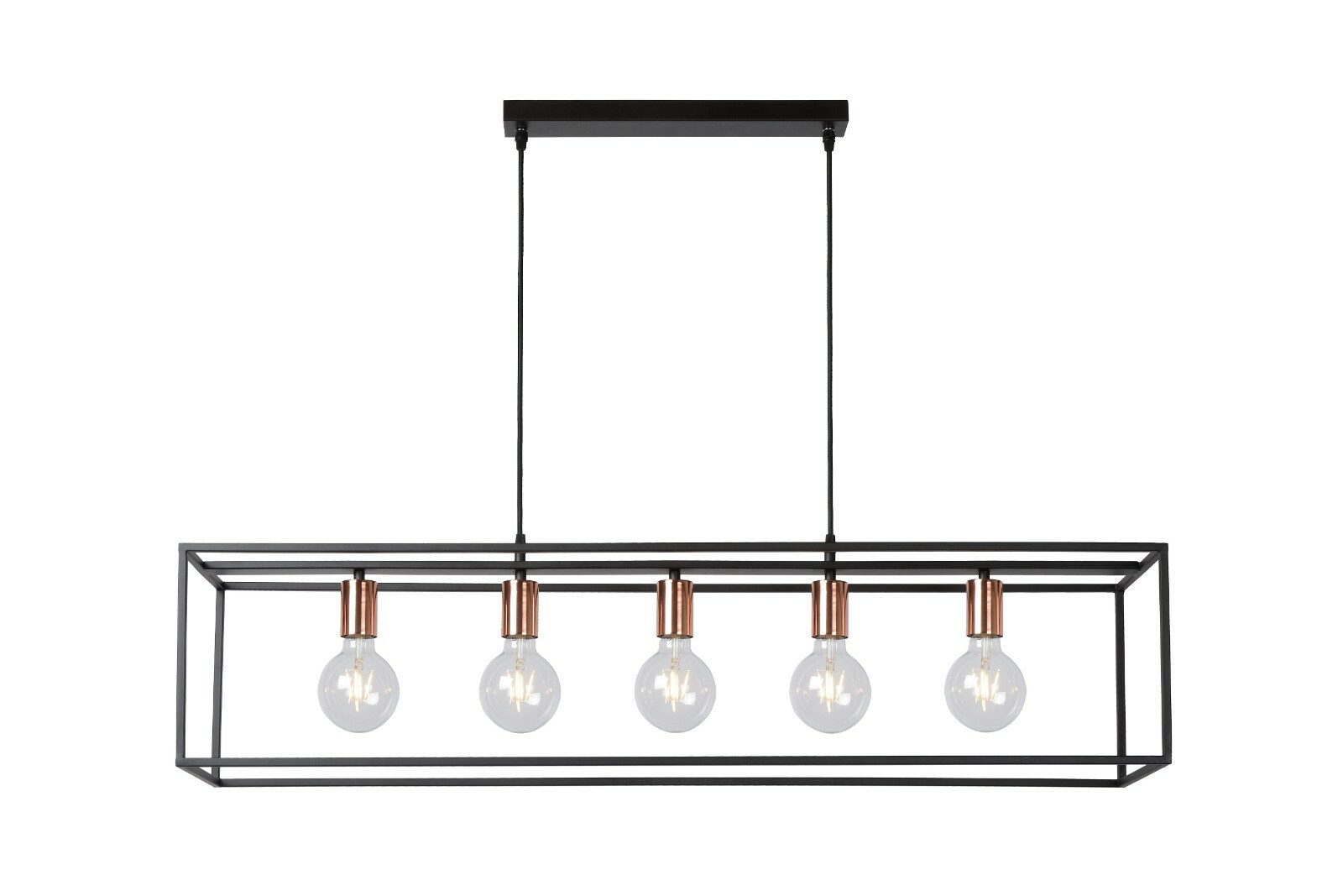ARTHUR - Lucide Pendant light - 5xE27 - Black