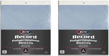 200 BCW Record Vinyl Album Clear Plastic Outer Sleeves Bags Covers 33 RPM LP