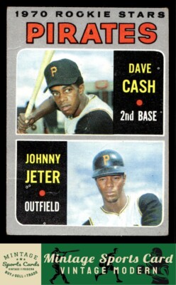 1970 Topps - Dave Cash / Johnny Jeter - Rookie Stars RC #141 Pittsburgh Pirates