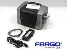 HID Fargo DTC1250e Single Sided ID Card Printer & Encoder 300 dpi  starter pack