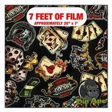 Hydrographic film Vegas Casino Cards Dice hydro dipping 7' x 20" hydro dip
