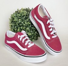 Vans Old Skool Girls Suede/Canvas Sneakers Low Top Pink/Fuchsia Color NWT Sz 2.5