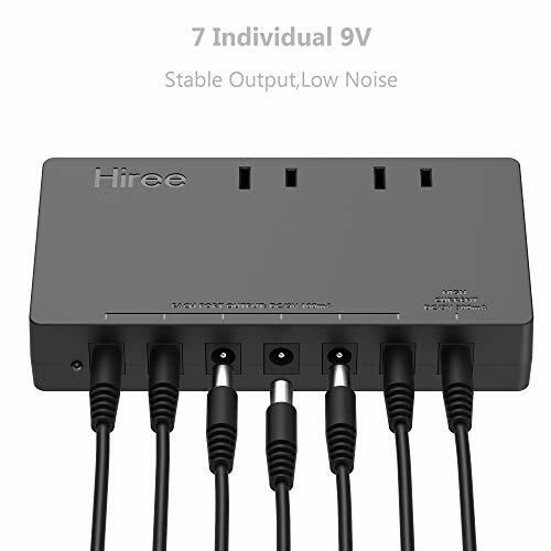 Hiree Guitar Pedal Power Supply 7 DC Output for 9V Effect Pedal Board