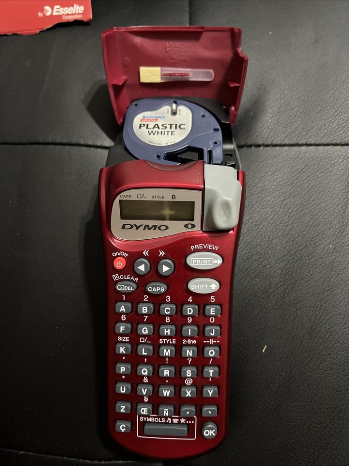 Vintage DYMO LetraTag Personal Label Maker RED 11944 Letra Tag eBay