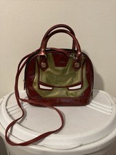 Rare Marvel Loungefly Iron Man Helmet Patent Leather Dome Handbag