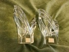 Mikasa Lead Crystal Art Deco Candlestick Holders Germany Mint Cond with Labels — photo 3