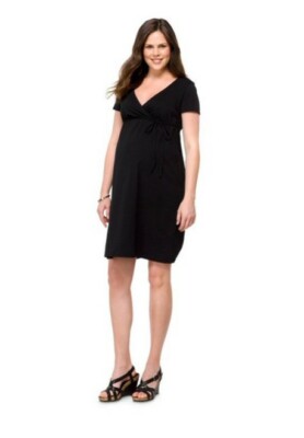 LIZ LANGE MATERNITY SHORT SLEEVE NURSING FRIENDLY DRESS LARGE, BLACK *NEW |  eBay