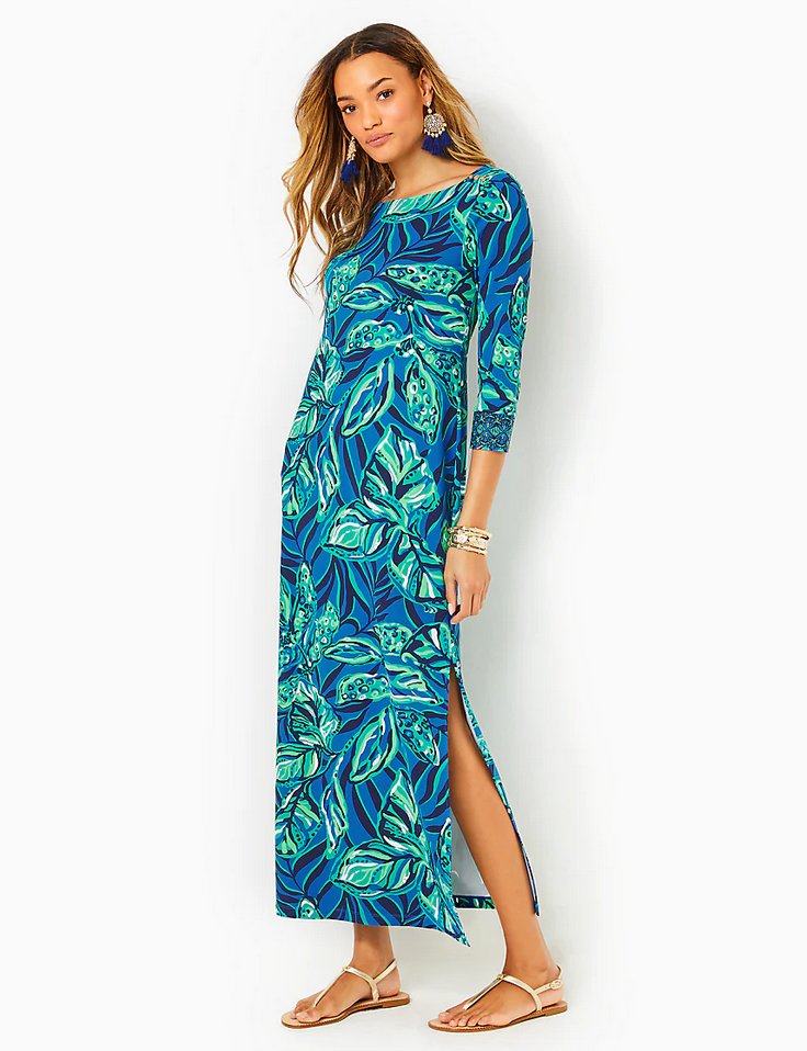 chinese dress ladies Lilly Pulitzer, Womens, UPF 50 Chillylilly Seralina Maxi Dress, Sunwashed  Blue Tall Tales Engineered Chillylilly, XX-Small at Amazon Women's Clothing  store