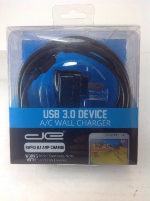 Digital Energy USB 3.0 Device A/C Wall Charger 2.1A Samsung Note Tab Galaxy