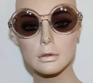 oversized clear round sunglasses