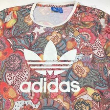 adidas FARM FUGIPRABALI Floral Boyfriend TEE T SHIRT Sz Womens M