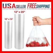 Plastic Bags 360 Roll - 12x20 10x15 Clear Reusable Kitchen Produce Food
