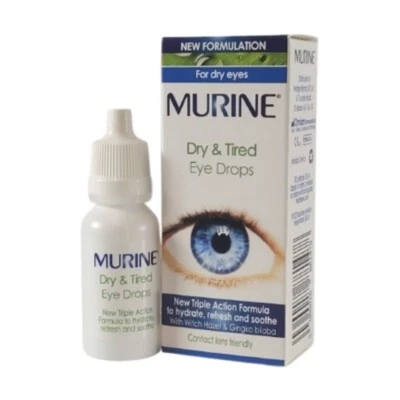 Murine Dry & Tired Eye Drops 15ML - Gives A Long-Lasting Relief For Up To 8 Hour
