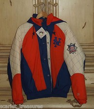 2000 TEAM ISSUED NWT NY METS BUCK SHOWALTER QUILTED OCTOBER BULLPEN JACKET -MED