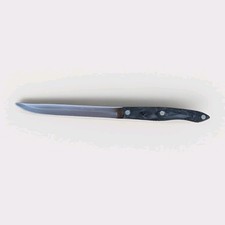 Cutco 1729 DD Serrated Carving Knife Black Pearl Handle Made in USA Vintage 1990