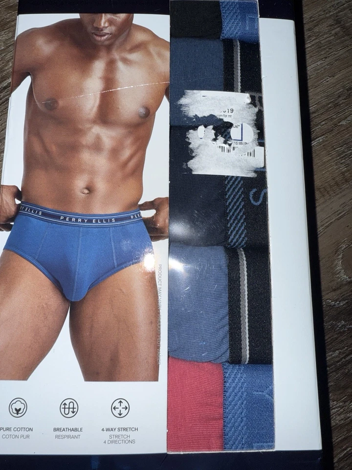 Perry Ellis ~ 5 piezas calzoncillos para hombre ropa interior mezcla de algodón (B) ~ M (32-34) Foto 2 de 3