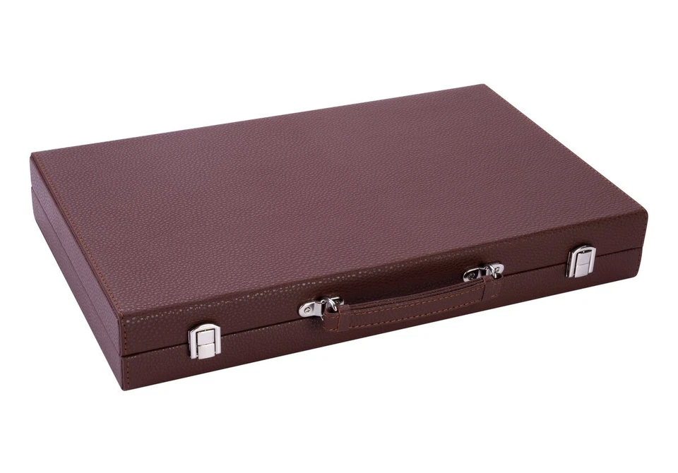 Engelhart Brown, Yellow and White 15 inch Backgammon Set (UK) - Image 3 of 4