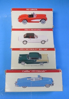 2001 Reader's Digest Diecast Lot of 4 Ford Mustang Corvette ElDorado, '55 Chevy