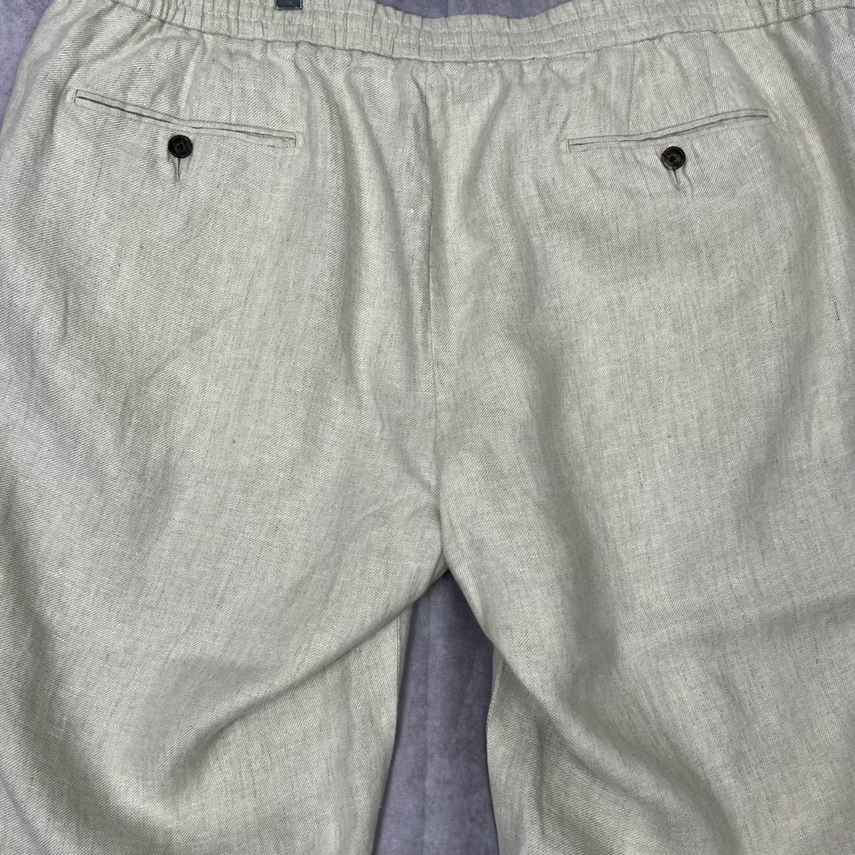 Proper Cloth Beige 100% Linen Outer Shell Drawstr… - image 5