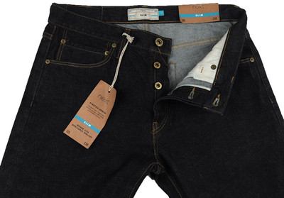 NEXT Herren Jeans blau Slim Größe 32 Bein 35,5 Etikett Fehler UVP 50£