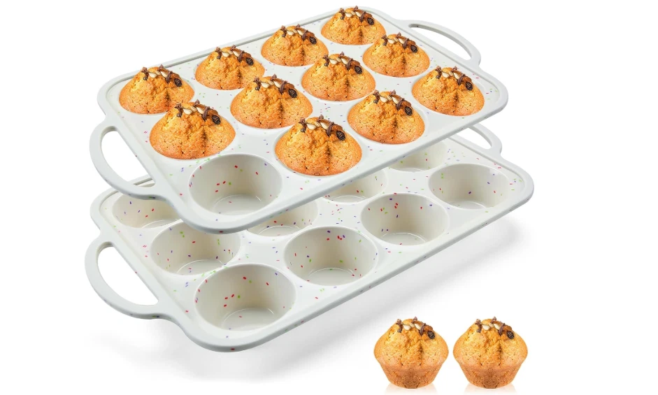 2 Pack Silicone Muffin Pan For Baking With Metal Reinforced Frame 12 Cup Regular
Opens in a new wind