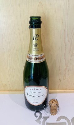 Laurent Perrier Brut Champagne La Cuvée - Leere Flasche & Korken. Upcycle 750ml
