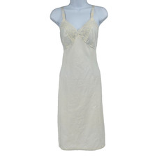 Vintage Union Cottage Coquette Nightgown Slip Dress S/M Lace Semi Sheer Romantic