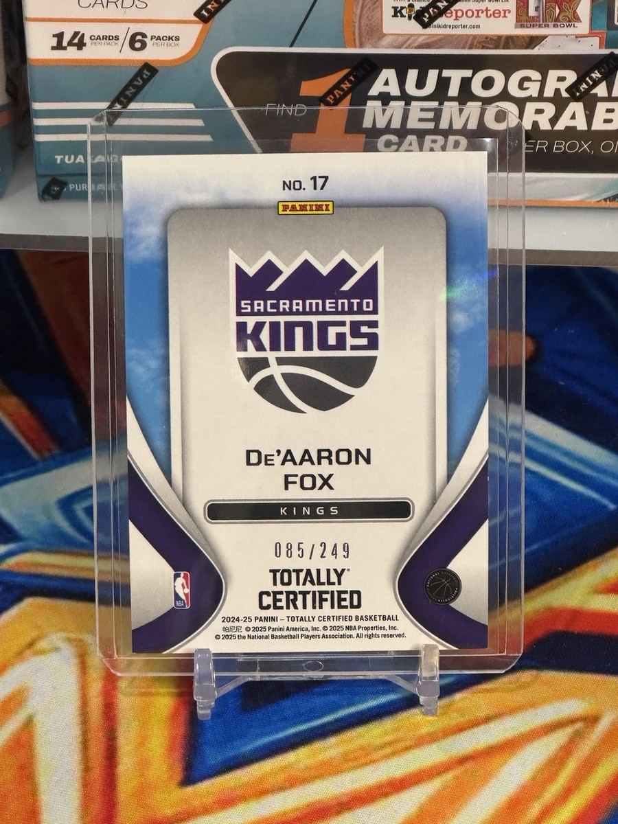 24-25 Panini Totally Certified /249 Deaaron Fox Franchise