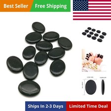 12Pcs Small Hot Massage Stones Set Natural Lava Basalt Heated Warmer Stone fo...