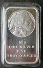 SilverTowne 5oz Silver Buffalo Bar in Plastic