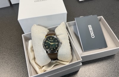 Watch Seiko Srpe45 Seiko Presage Automatic Green Dial Leather Band